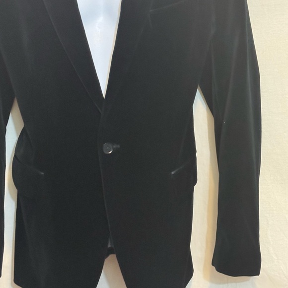 B-272 Men’s Banana Republic Black Lined Blazer‎ Suit Jacket Size 42R - Picture 3 of 16